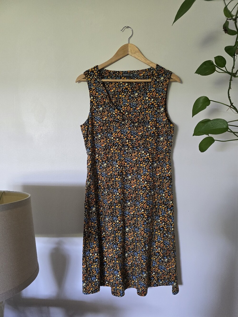 Toad&co Size Large Organic Cotton Blend Sleeveless Floral Dress